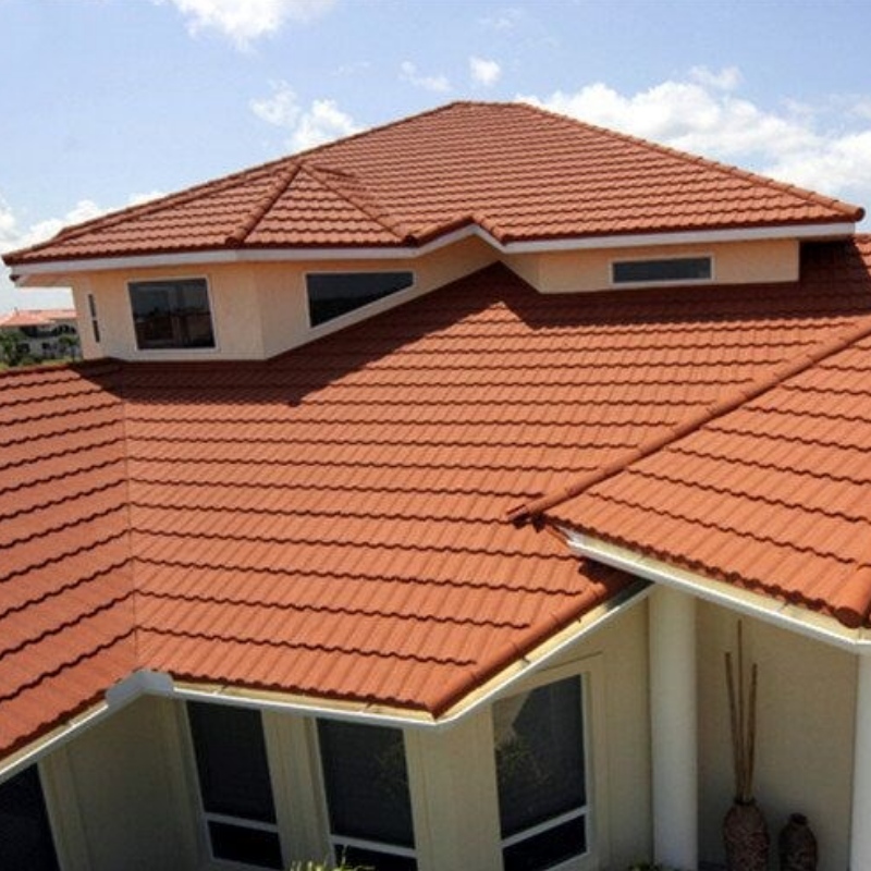 建築材料の石造りの上塗を施してある金属の屋根瓦、石造りの上塗を施してある波形の屋根ふきシート